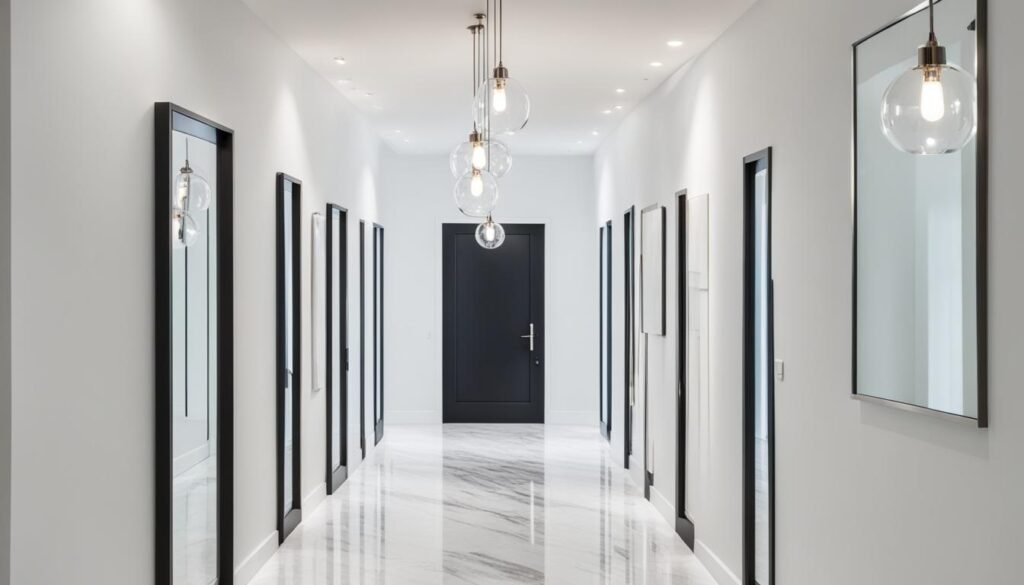 modern hallway lighting