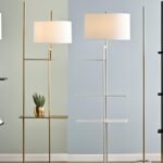 floor lamp with shelves