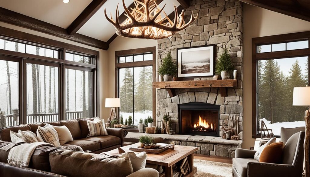 warmth and natural feel of antler chandeliers