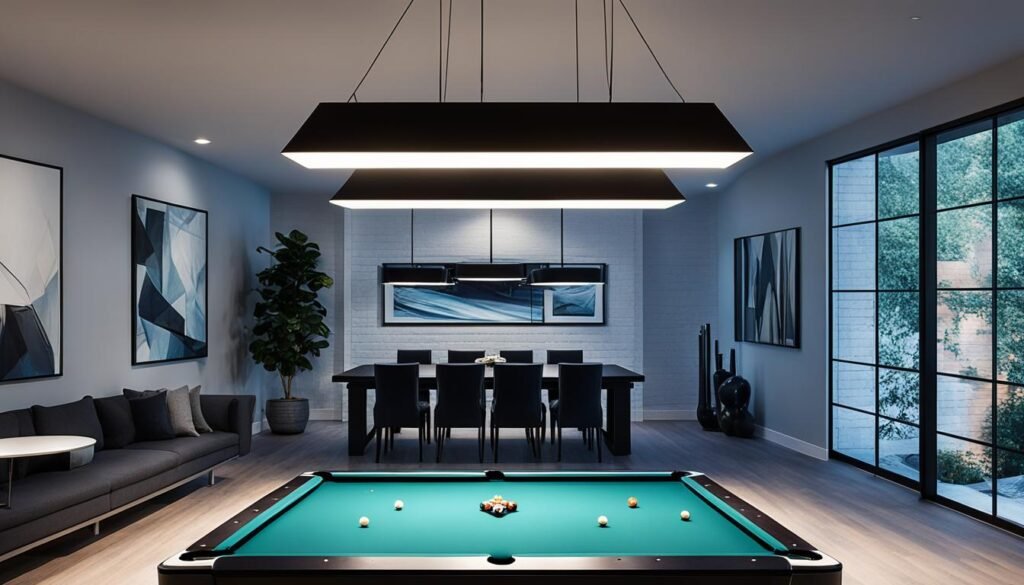 pool table lighting fixtures