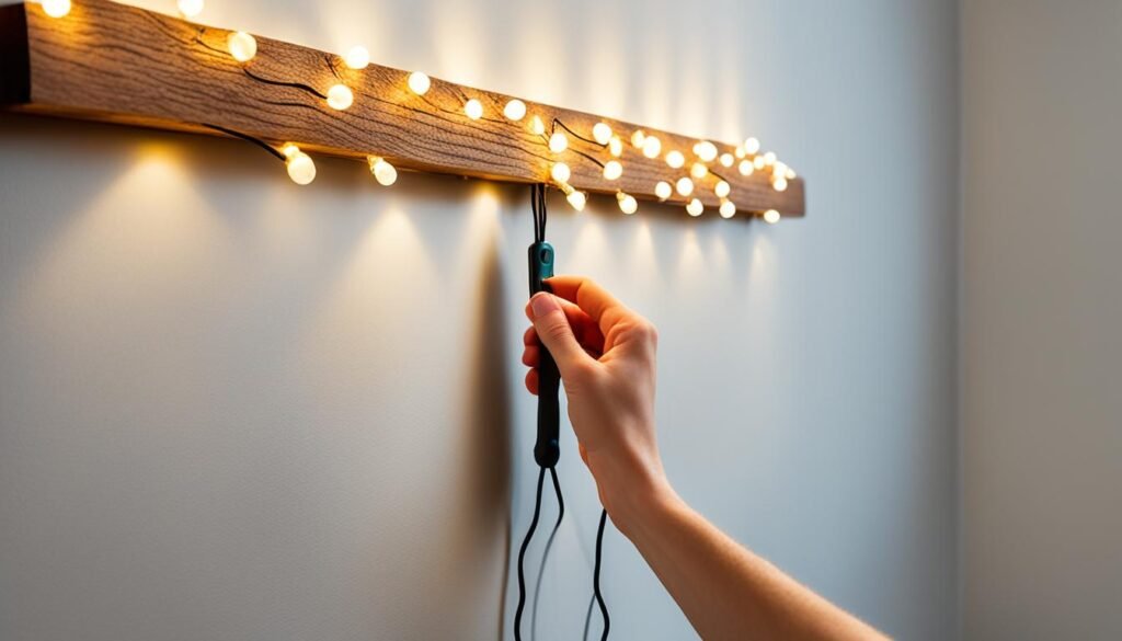 how to hang fairy lights