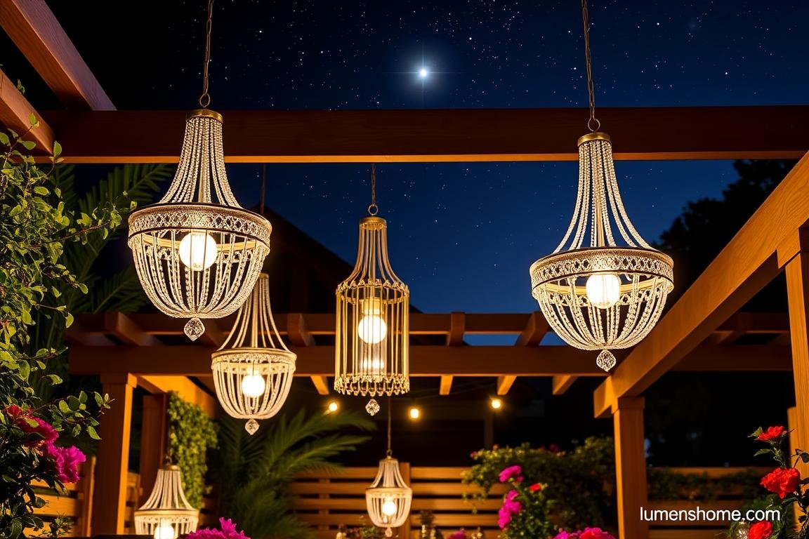 outdoor chandeliers